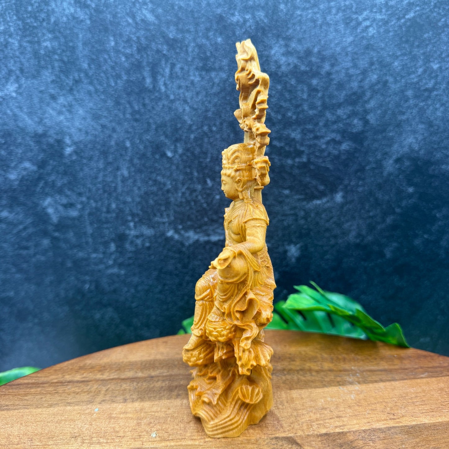 Birchwood Waterfall Guan Yin Carving - Sage & Magic