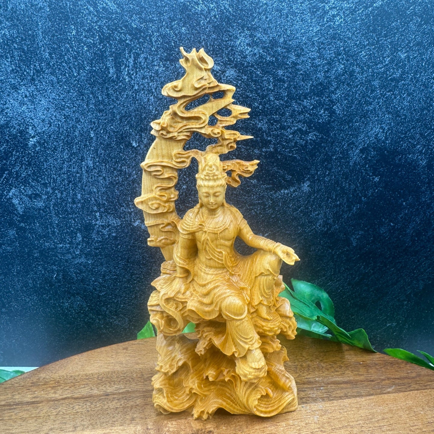 Birchwood Waterfall Guan Yin Carving - Sage & Magic