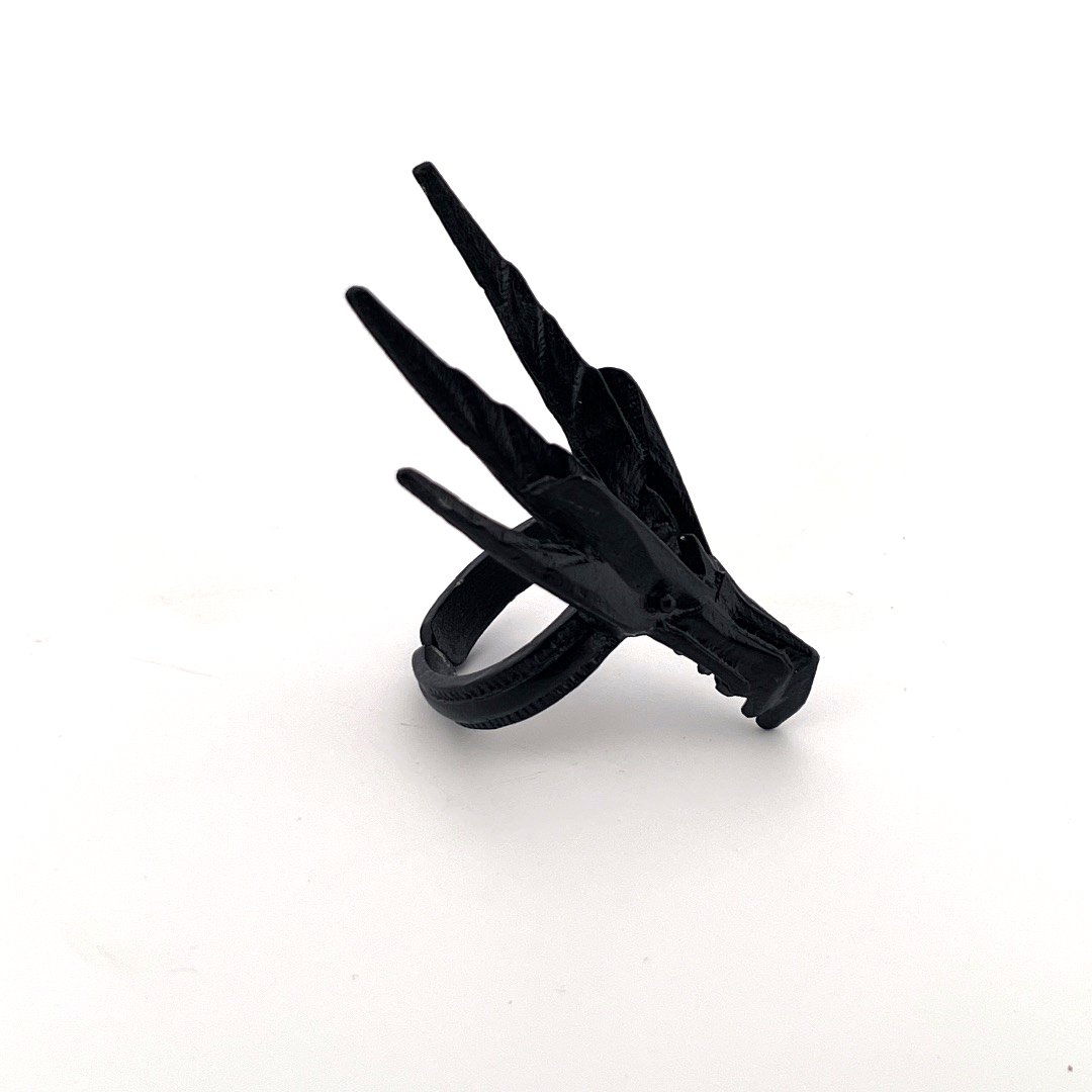 Black Adjustable Dragon Ring - Sage & Magic