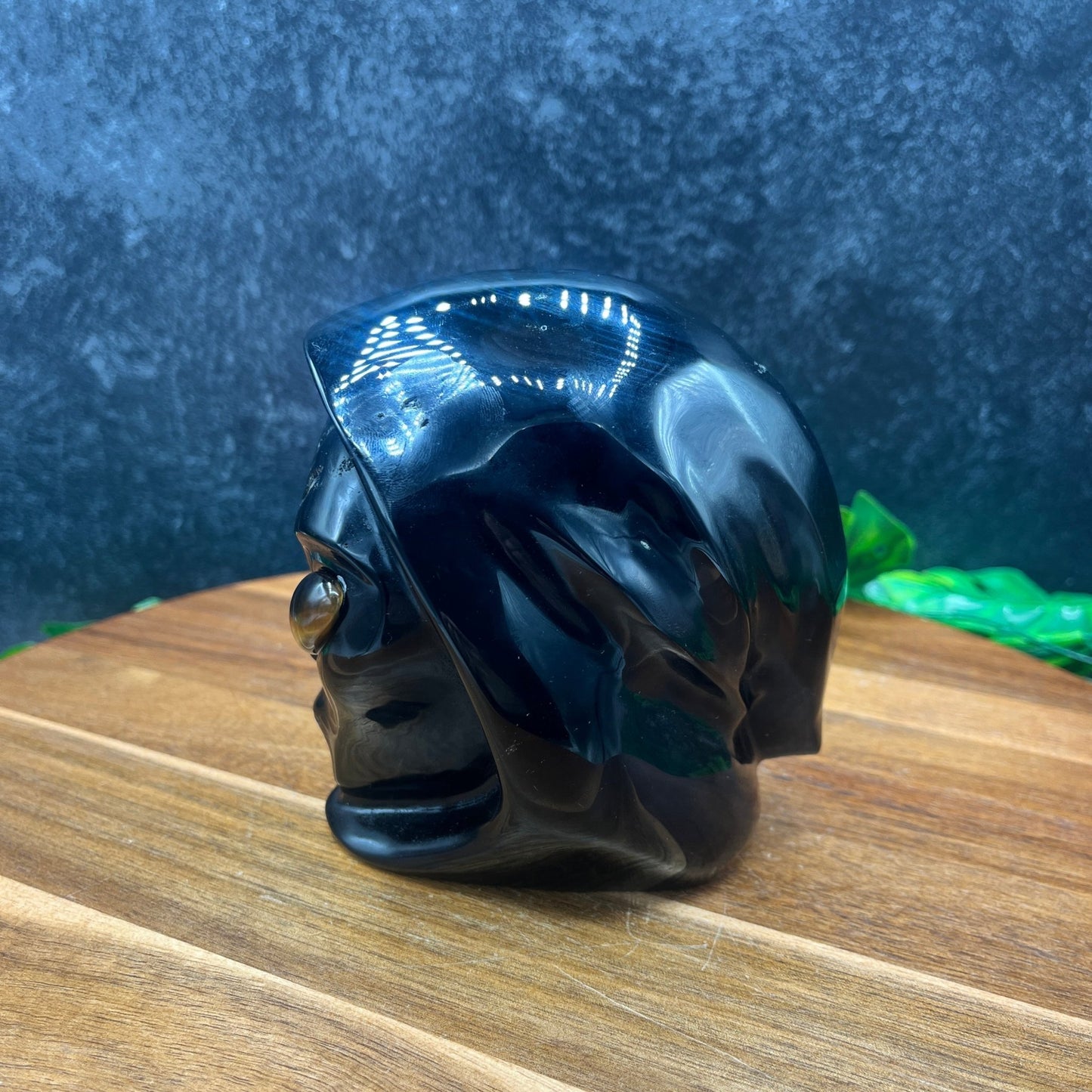 Black Obsidian Alien Skull - Sage & Magic