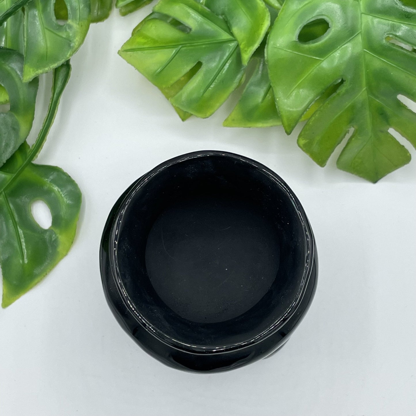 Black Obsidian Hollowed Mini Cauldron - Sage & Magic