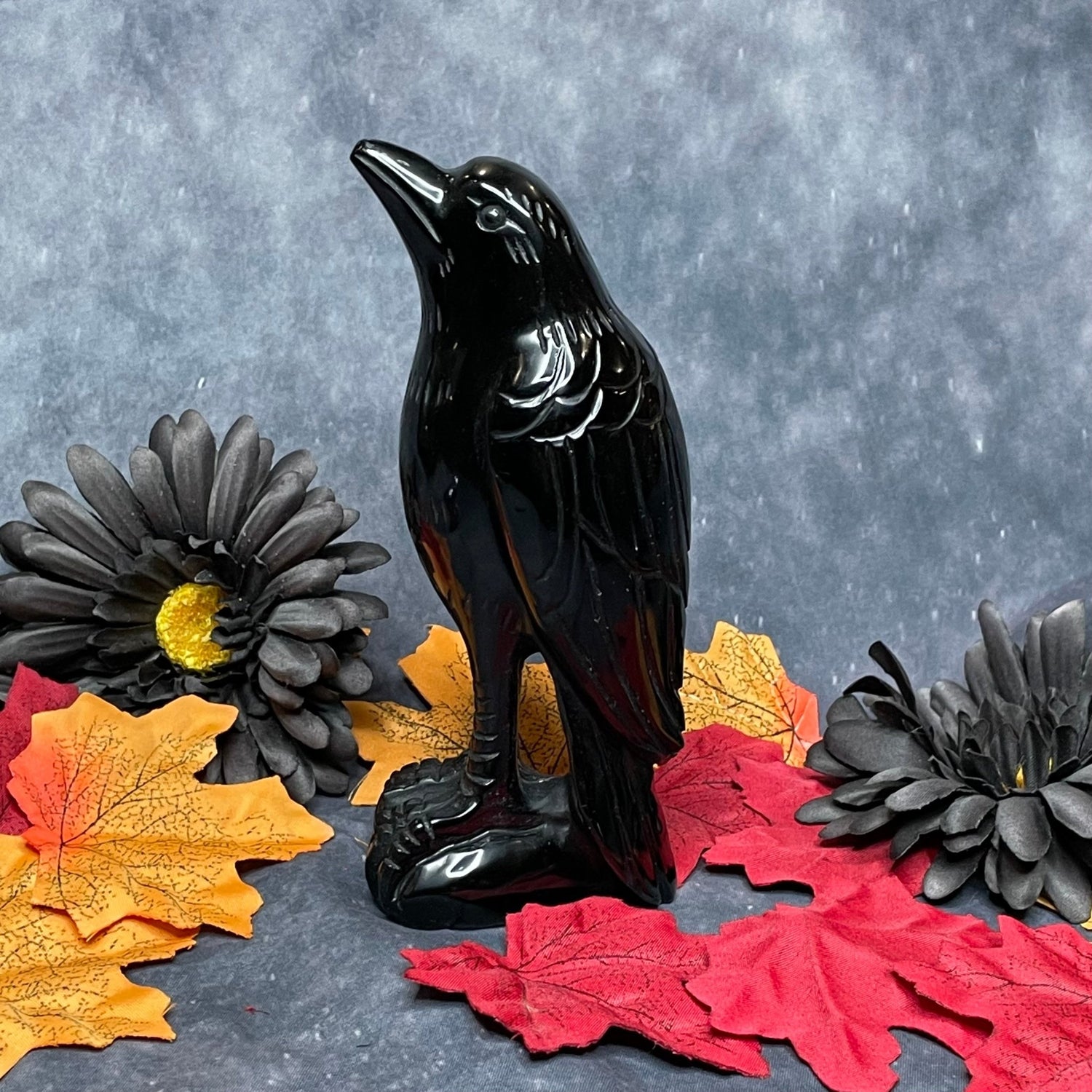 Black Obsidian Raven - Sage & Magic