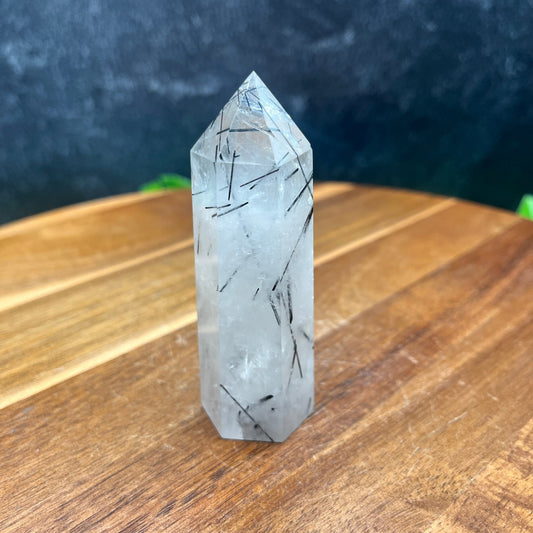 Black Rutile in Quartz Tower - Sage & Magic