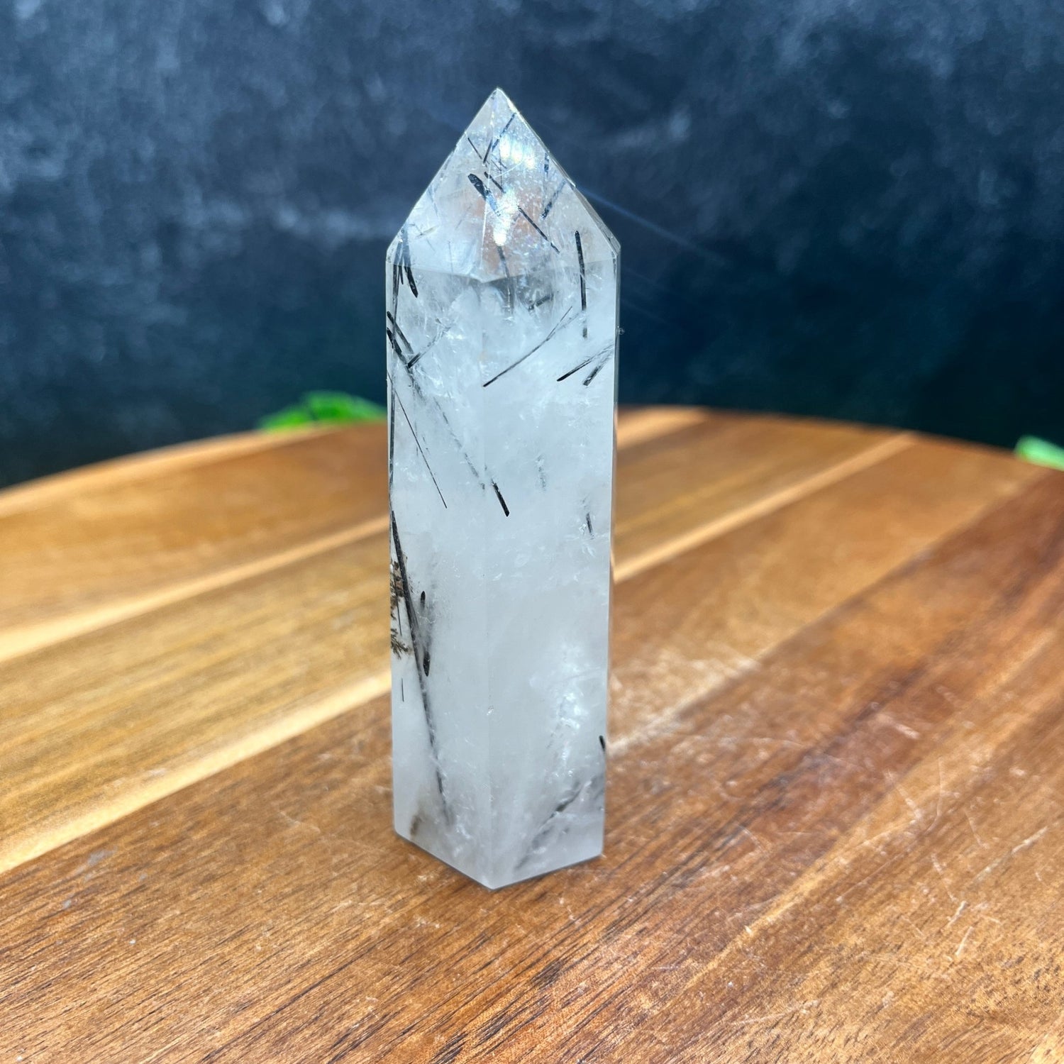 Black Rutile in Quartz Tower - Sage & Magic