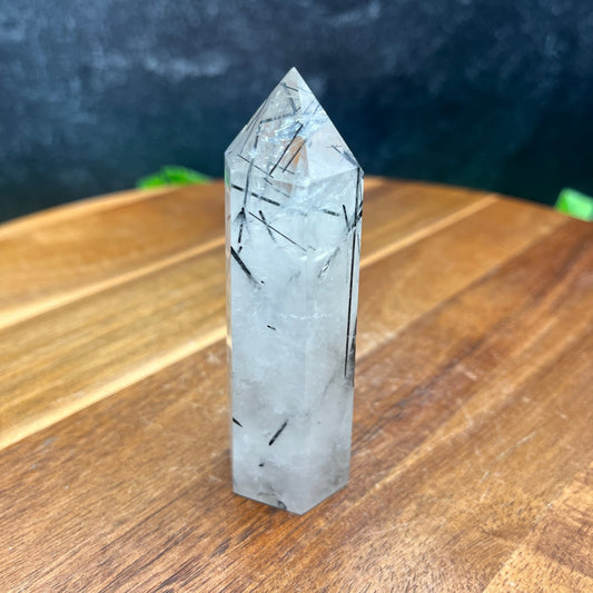 Black Rutile in Quartz Tower - Sage & Magic