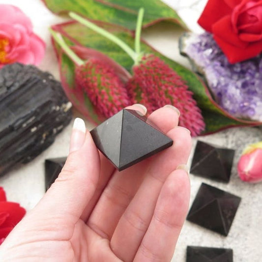 Black Tourmaline Pyramid - Sage & Magic