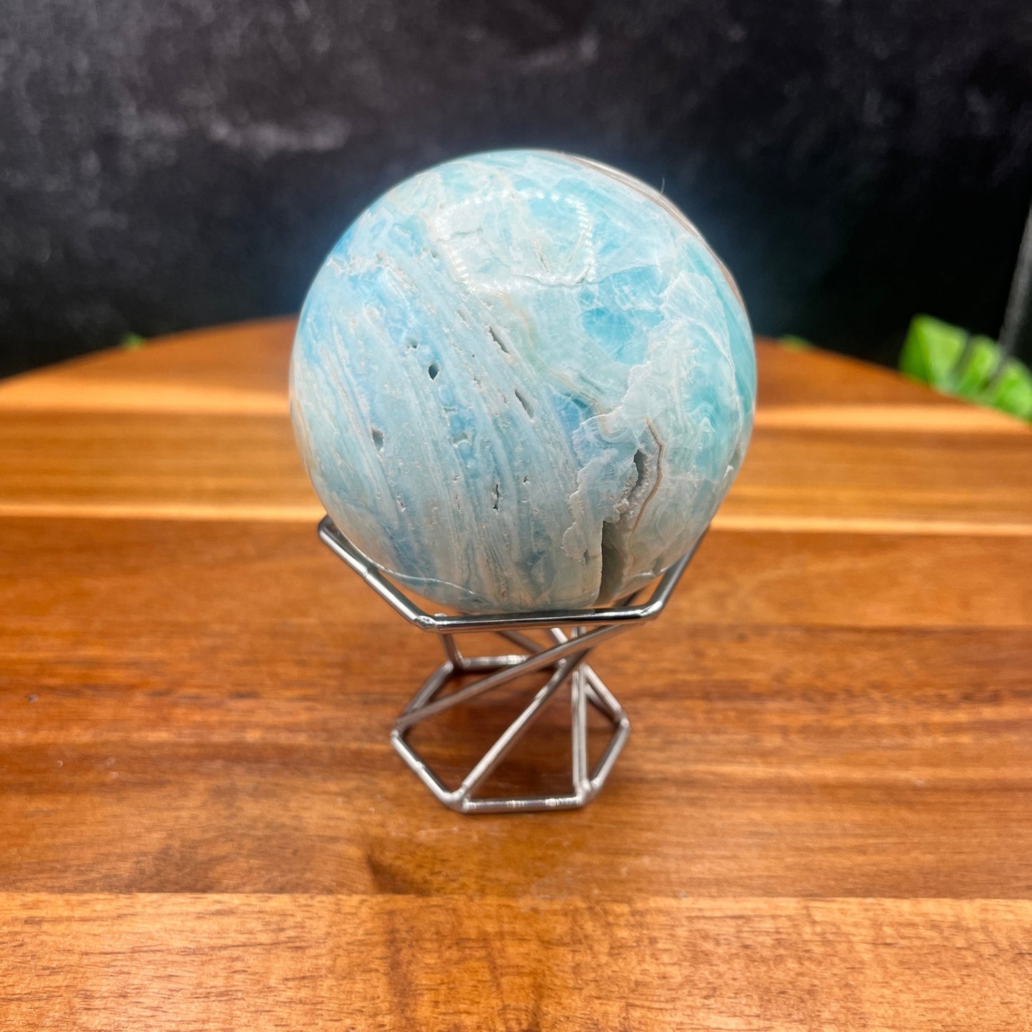 Blue Aragonite Sphere - Sage & Magic