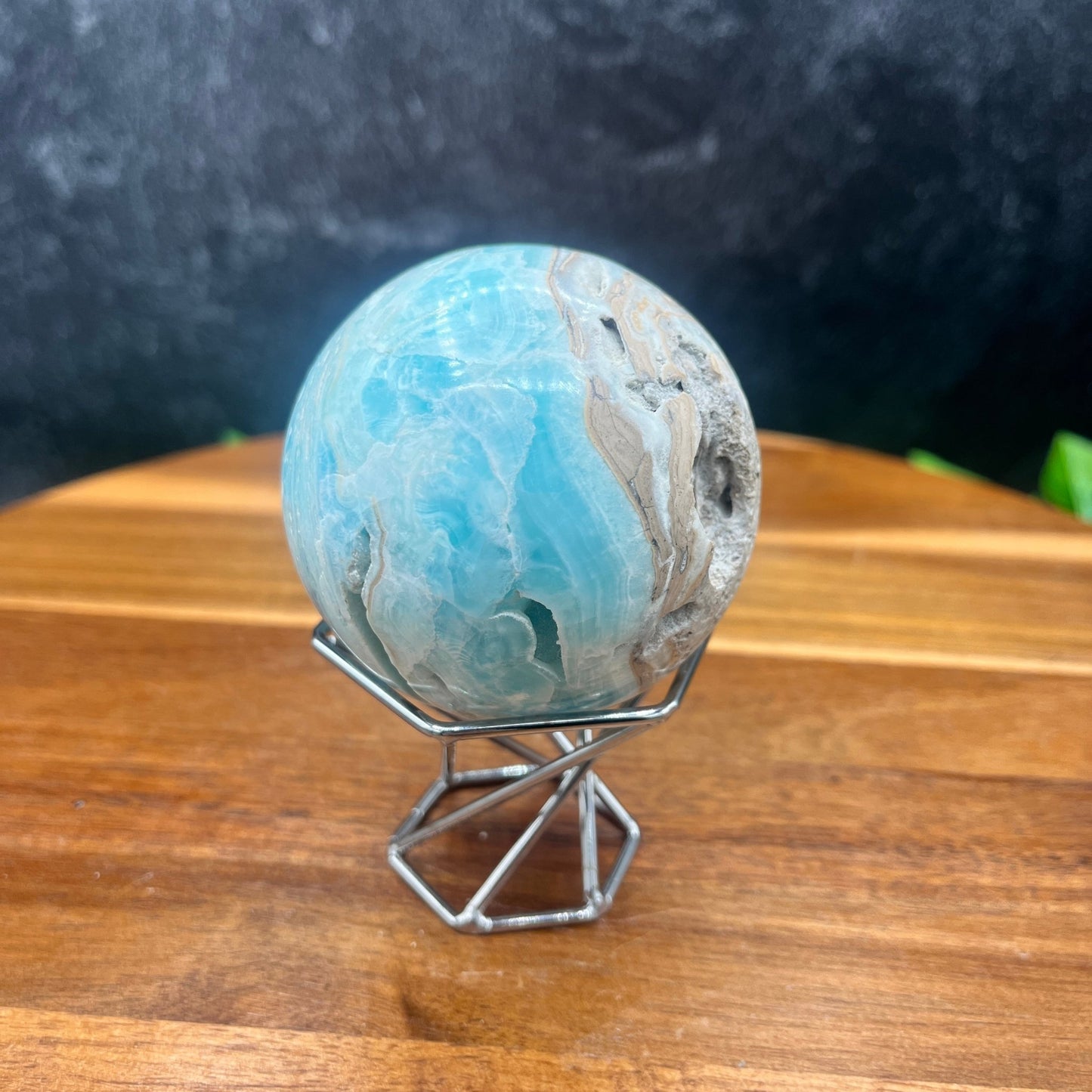 Blue Aragonite Sphere - Sage & Magic