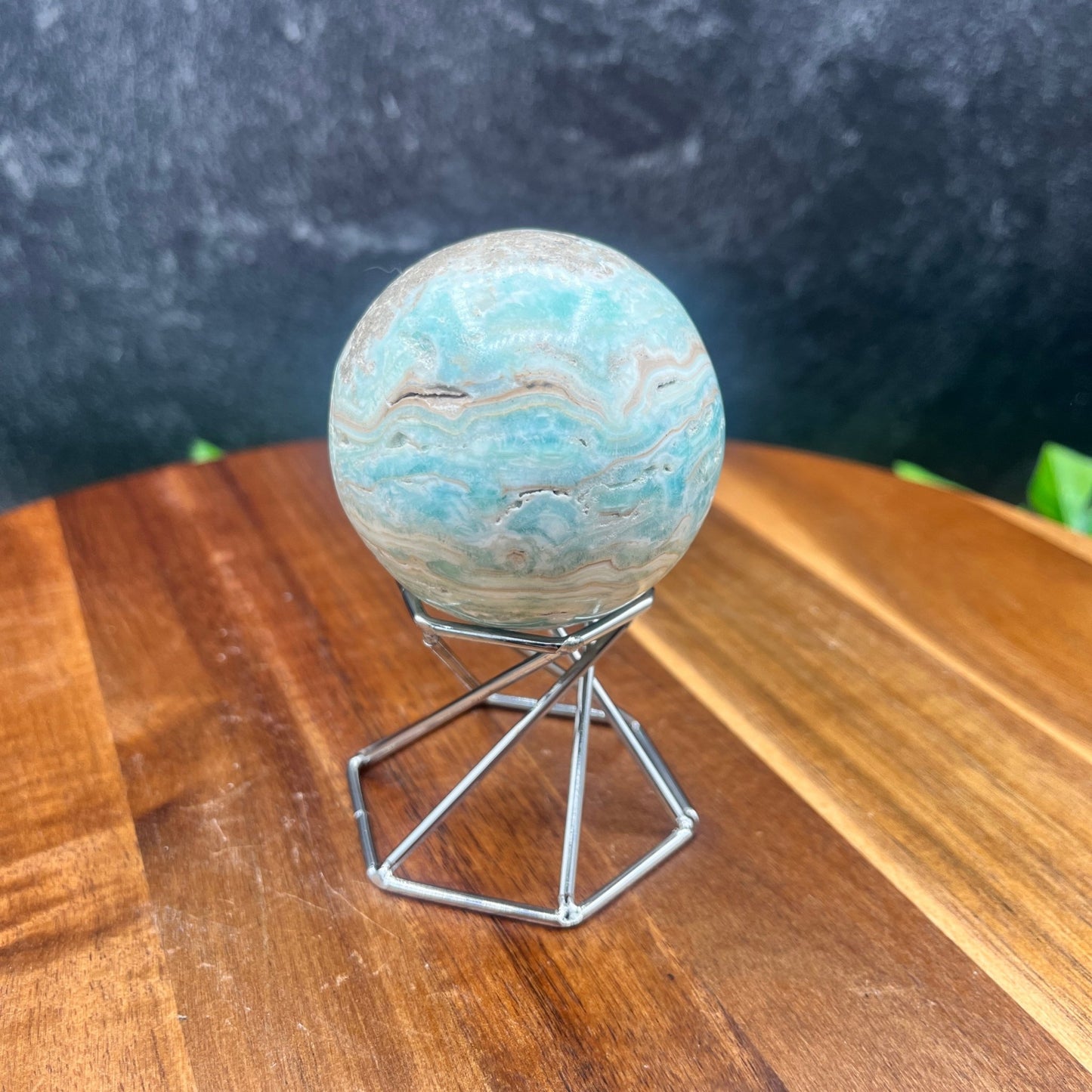 Blue Aragonite Sphere - Sage & Magic