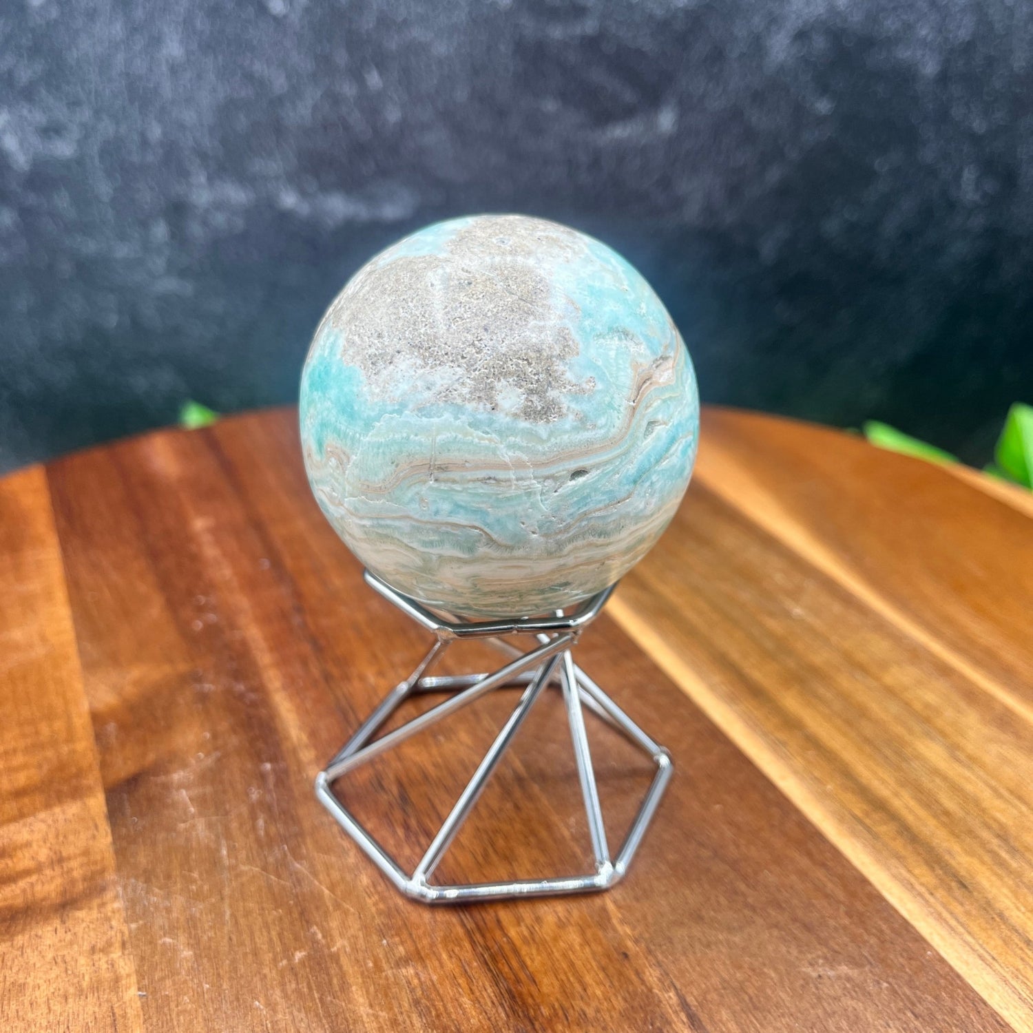 Blue Aragonite Sphere - Sage & Magic