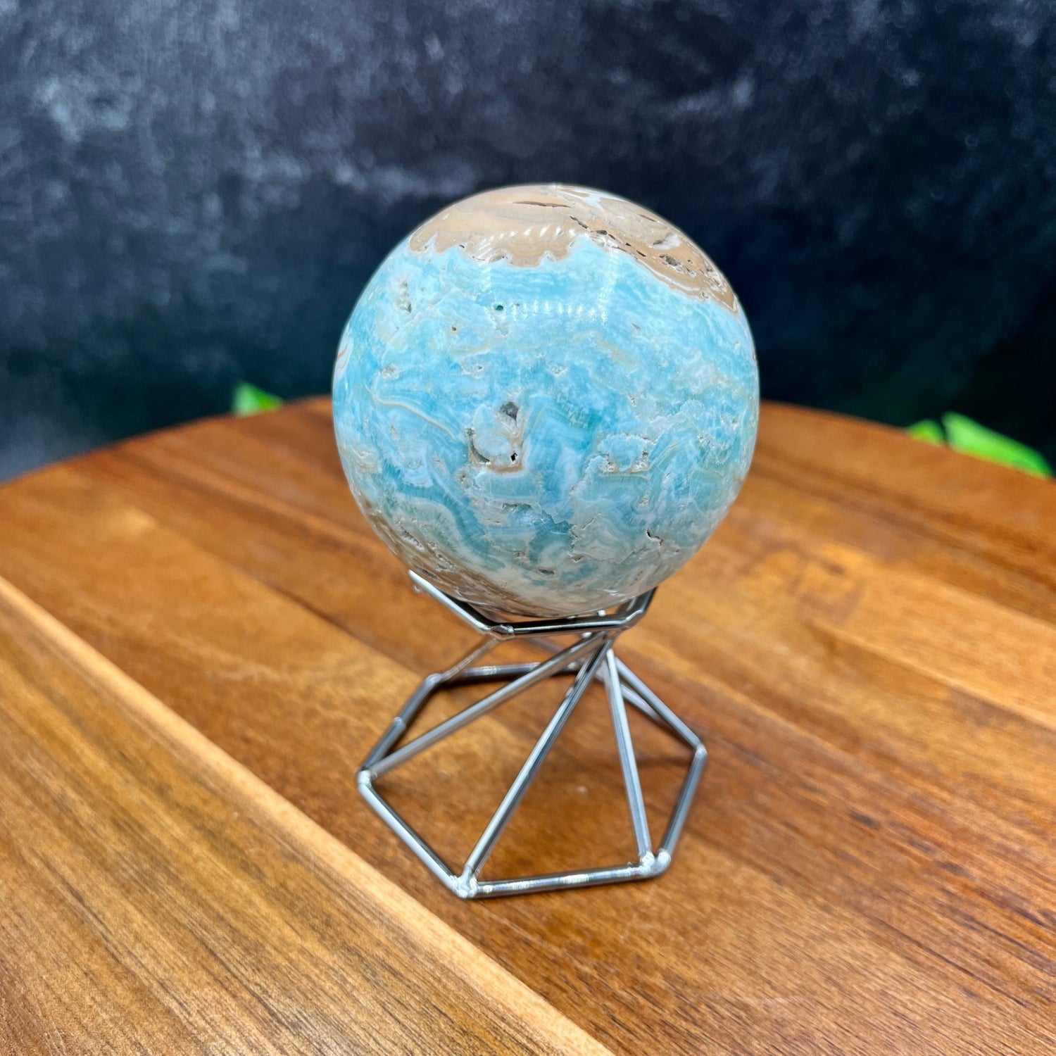 Blue Aragonite Sphere - Sage & Magic