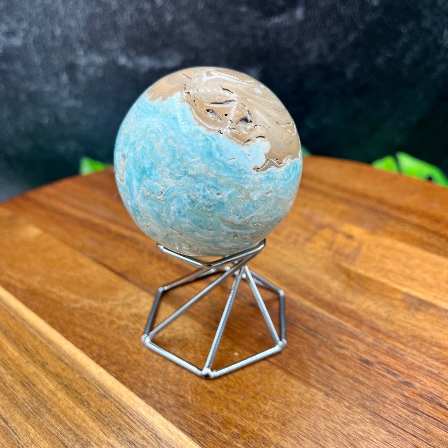 Blue Aragonite Sphere - Sage & Magic