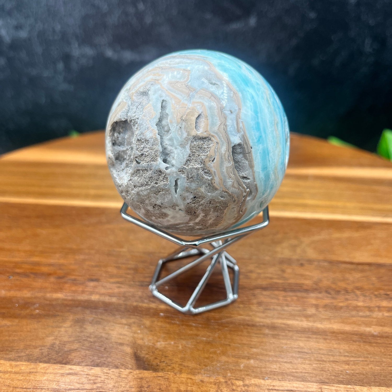 Blue Aragonite Sphere - Sage & Magic