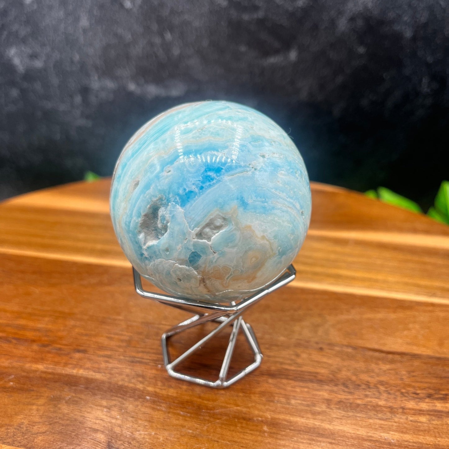 Blue Aragonite Sphere - Sage & Magic