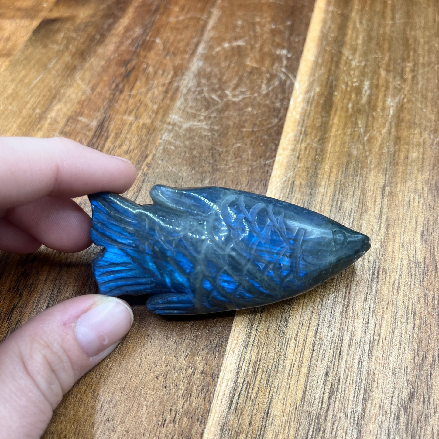 Blue Flash Labradorite Fish - Sage & Magic