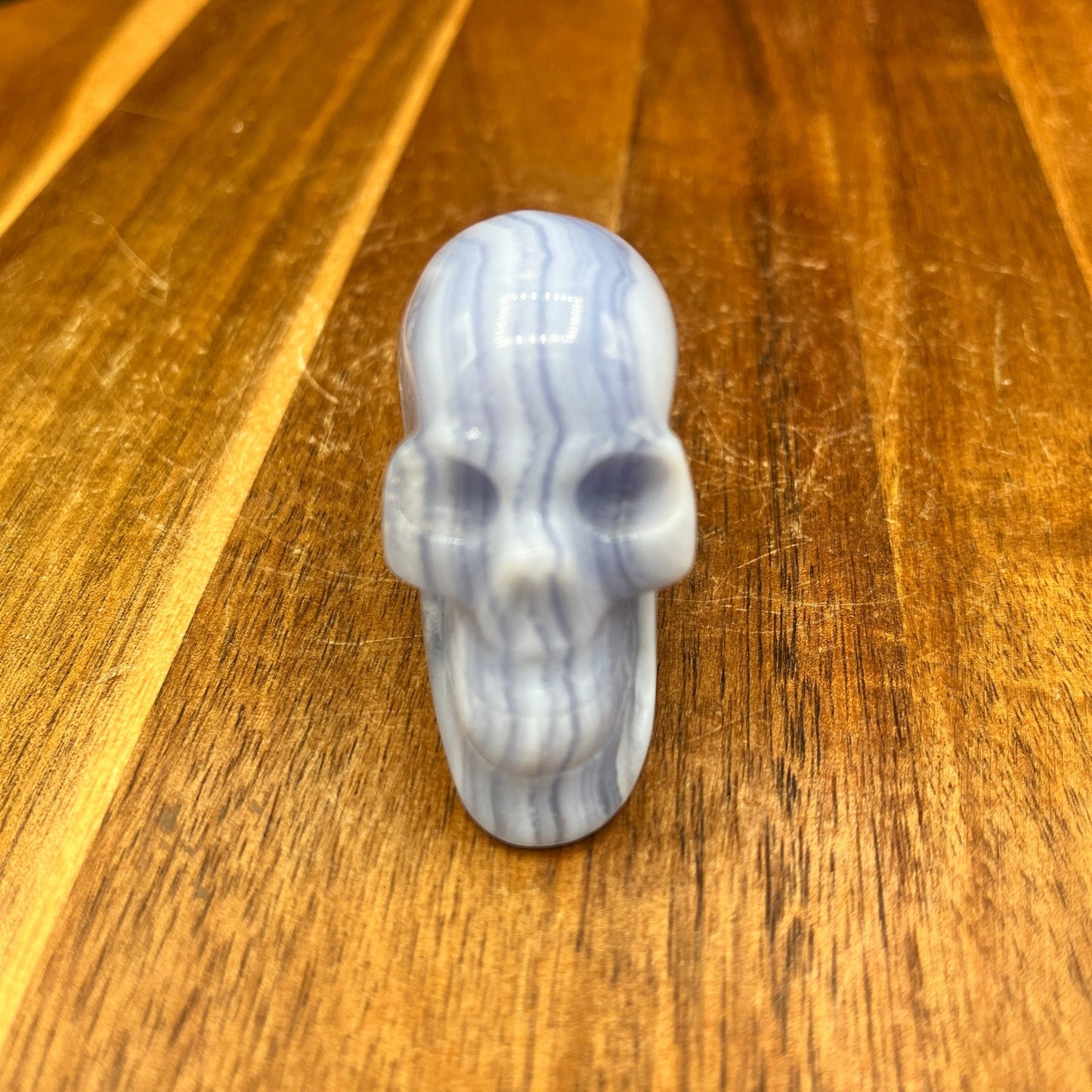 Blue Lace Agate Skull - Sage & Magic