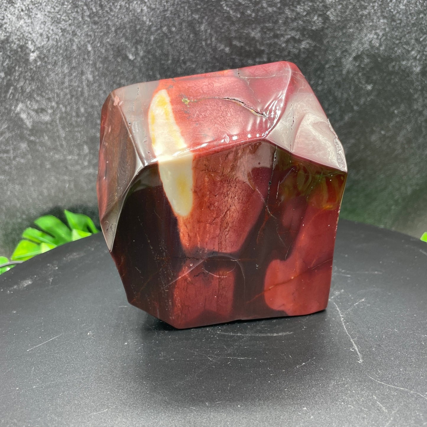 Burgundy Abstract Mookaite Skull - Sage & Magic