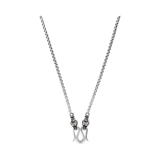 Gotland Chain 60cm Dragon Heads in 925 Sterling Silver (3mm)