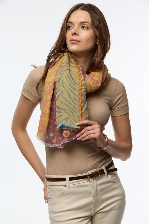 Mixed Animal Print Scarf