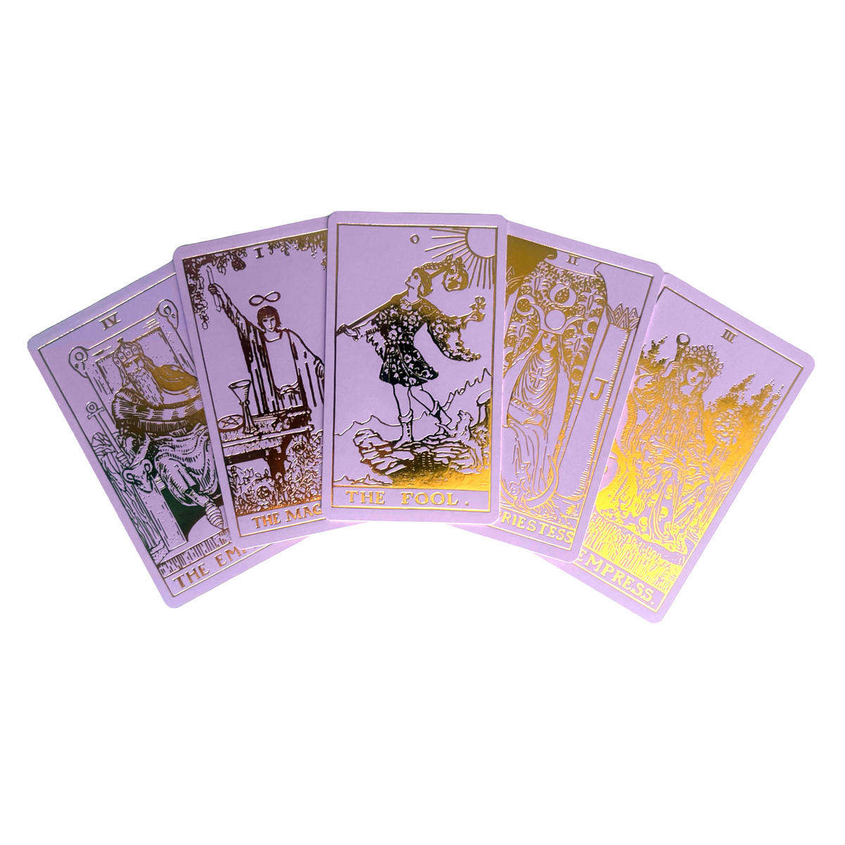 Lavender Gold Foil Tarot & Guide, Classic Tarot Design – view 3