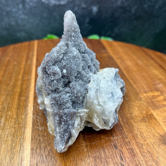 Calcite on Purple Sphalerite Specimen - Sage & Magic