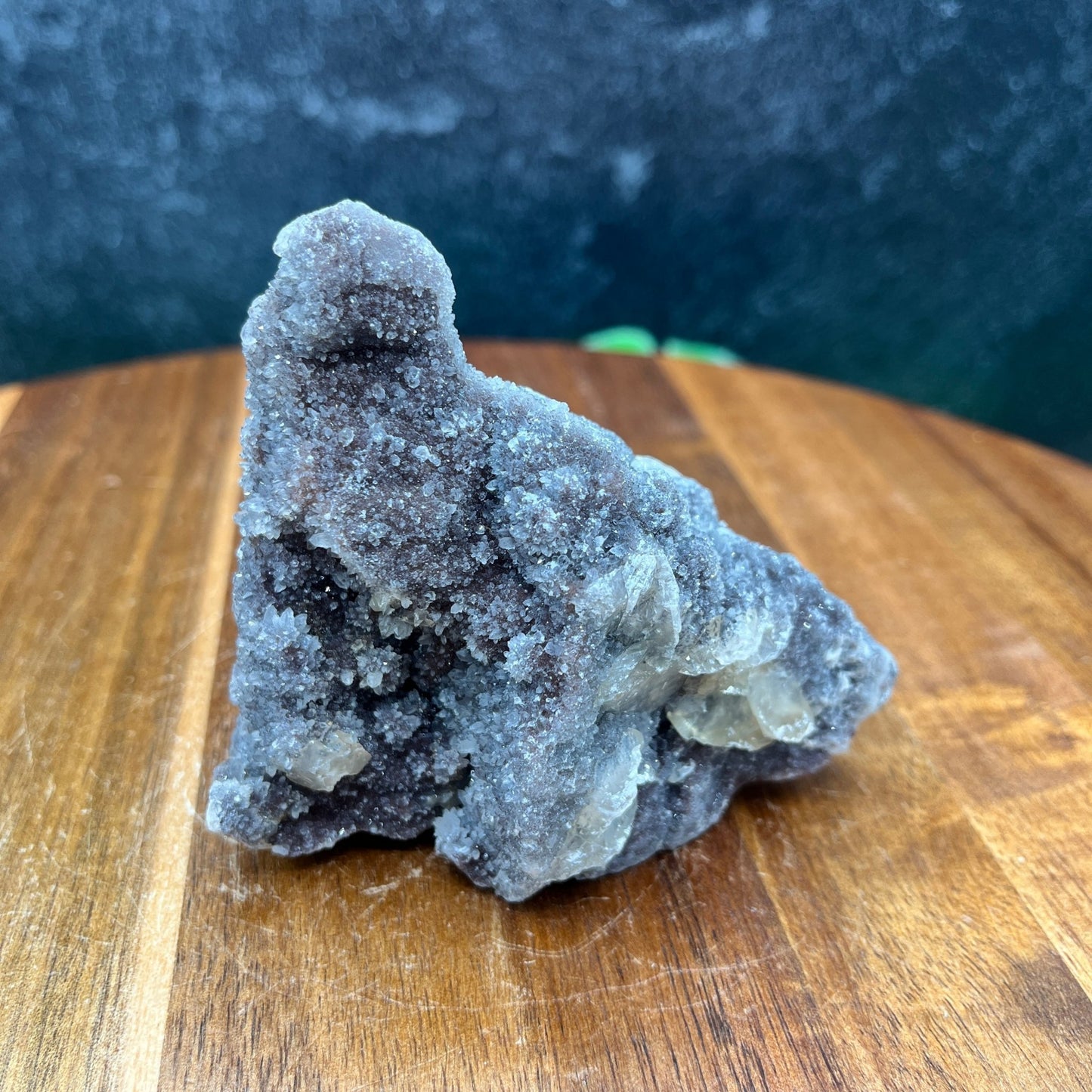 Calcite on Purple Sphalerite Specimen - Sage & Magic