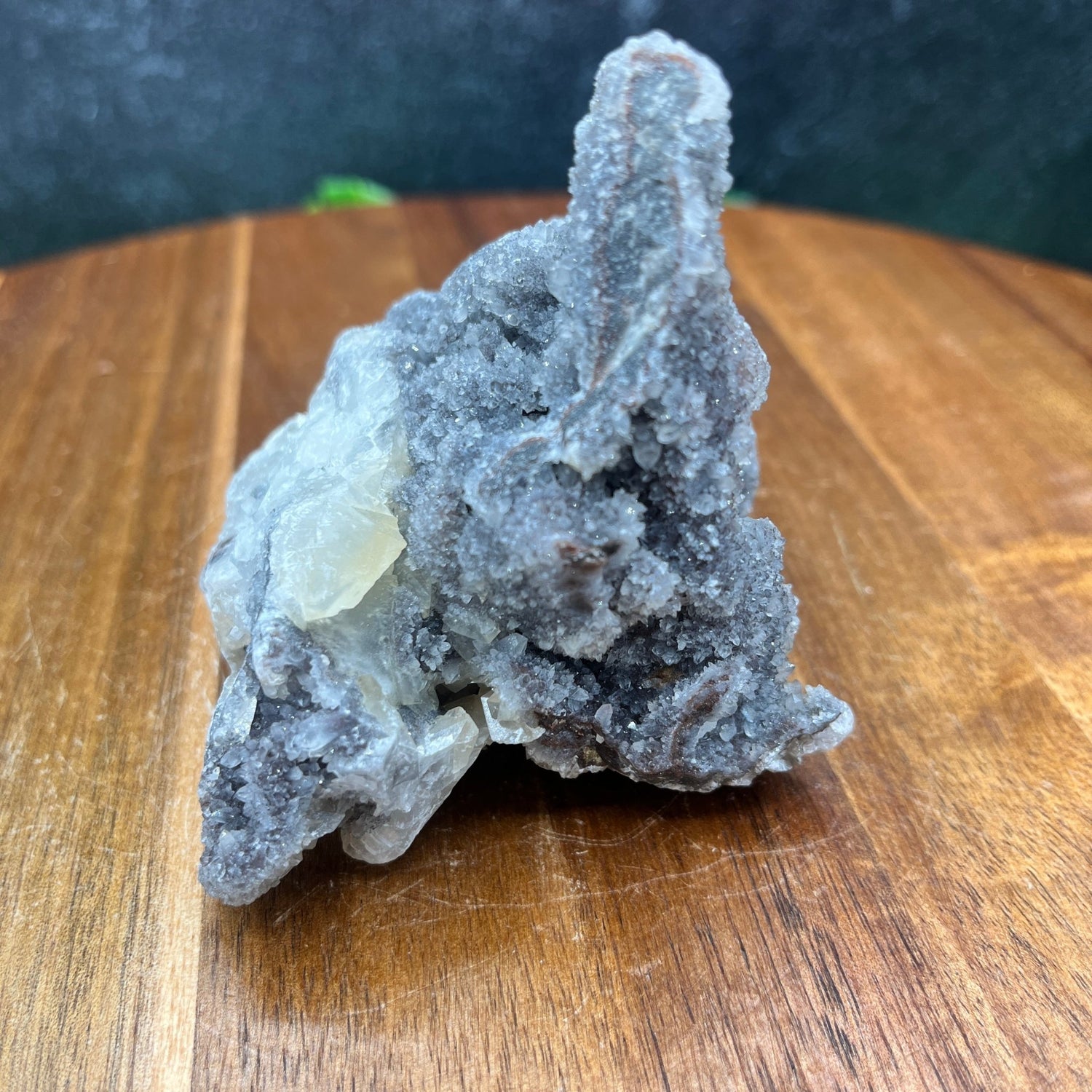 Calcite on Purple Sphalerite Specimen - Sage & Magic