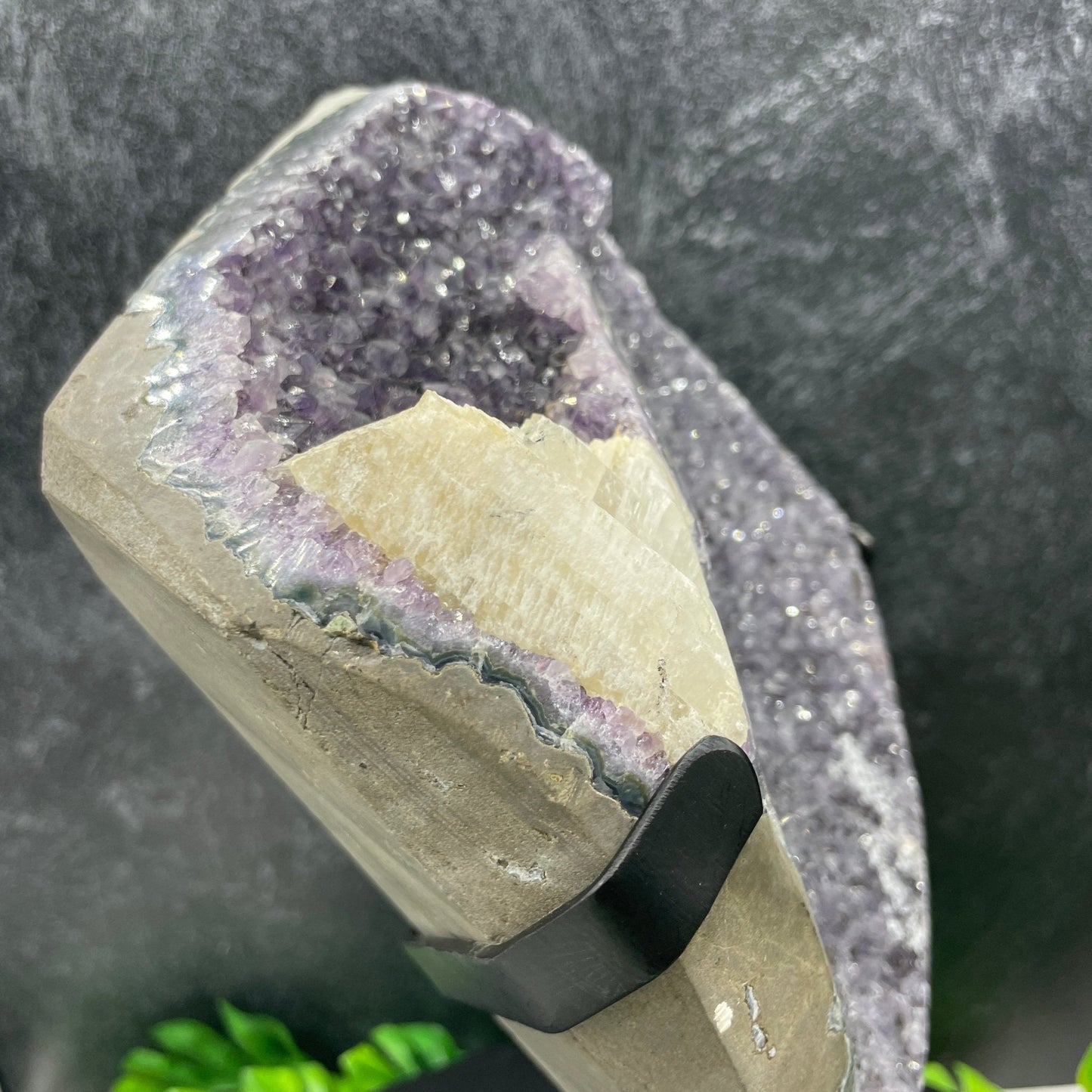 Calcite on Stalactite Amethyst with Stand - Sage & Magic