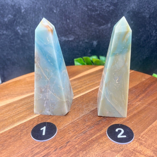 Caribbean Calcite Obelisk - Sage & Magic