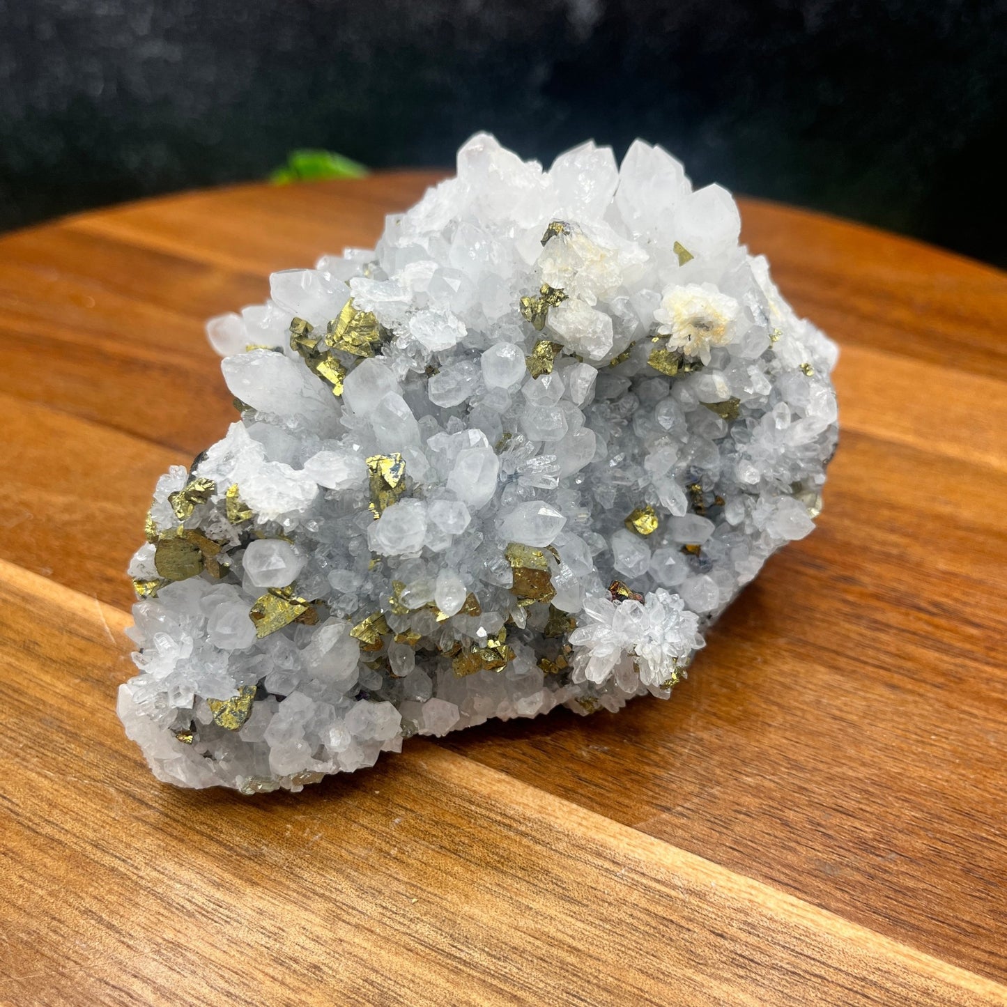 Chalcopyrite on Quartz - Sage & Magic