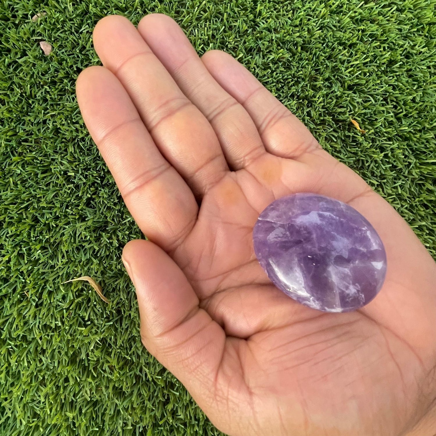 Chevron (Dream) Amethyst Egg Palm - Sage & Magic