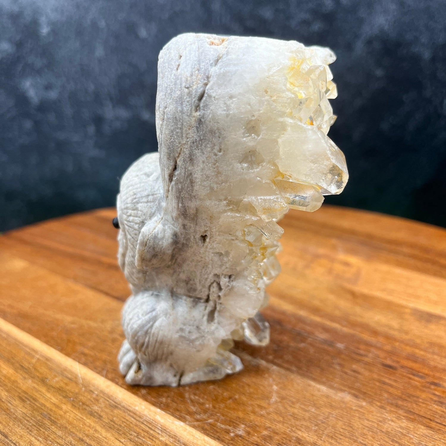 Clear Quartz Cluster Monkey Carving - Sage & Magic