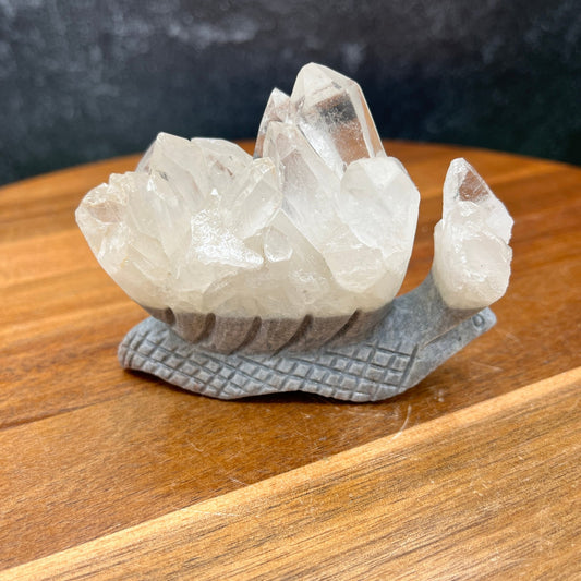 Clear Quartz Cluster Snail - Sage & Magic