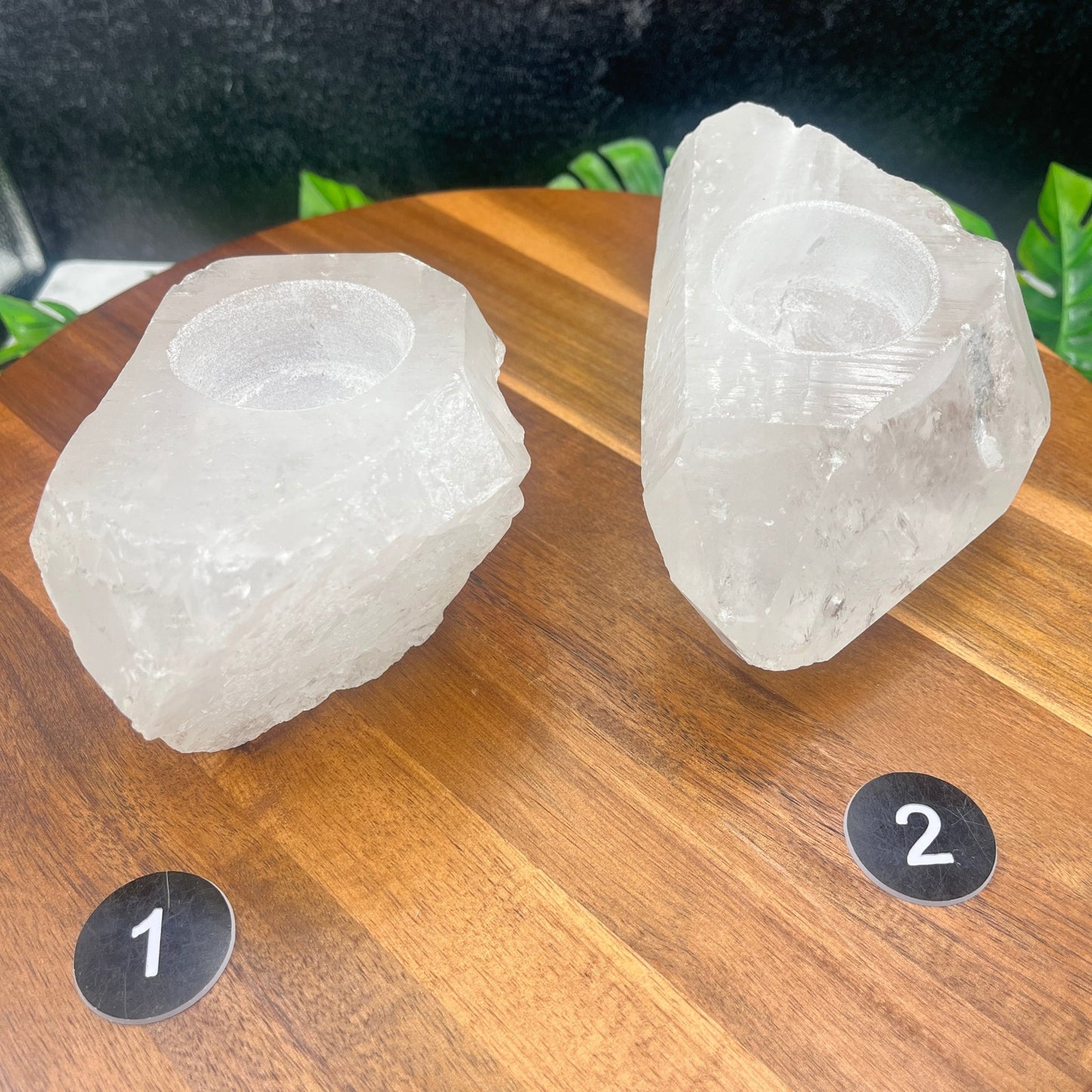 Clear Quartz Point Candle Holder - Sage & Magic