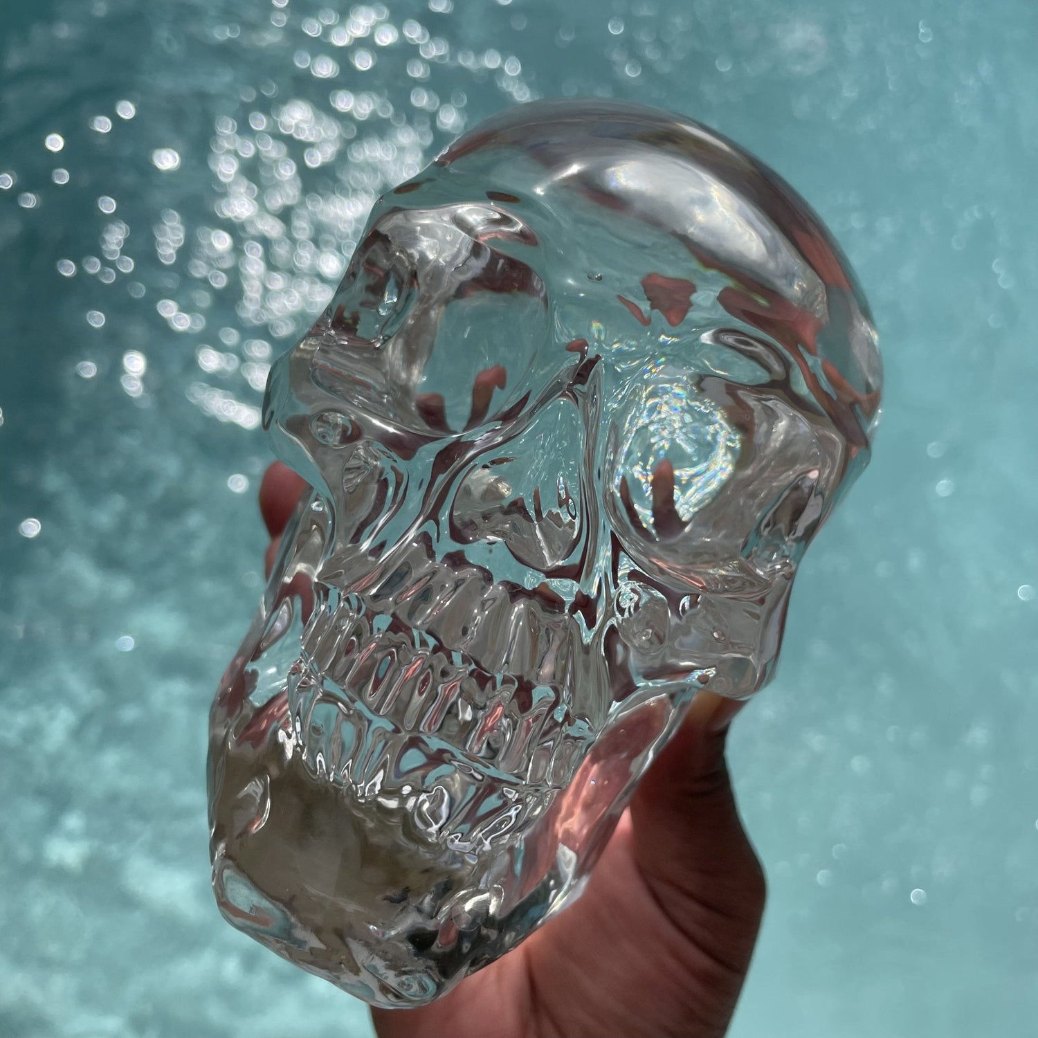 Crystal Clear Glass Skull - Sage & Magic