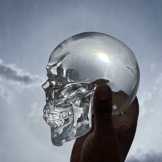 Crystal Clear Glass Skull - Sage & Magic