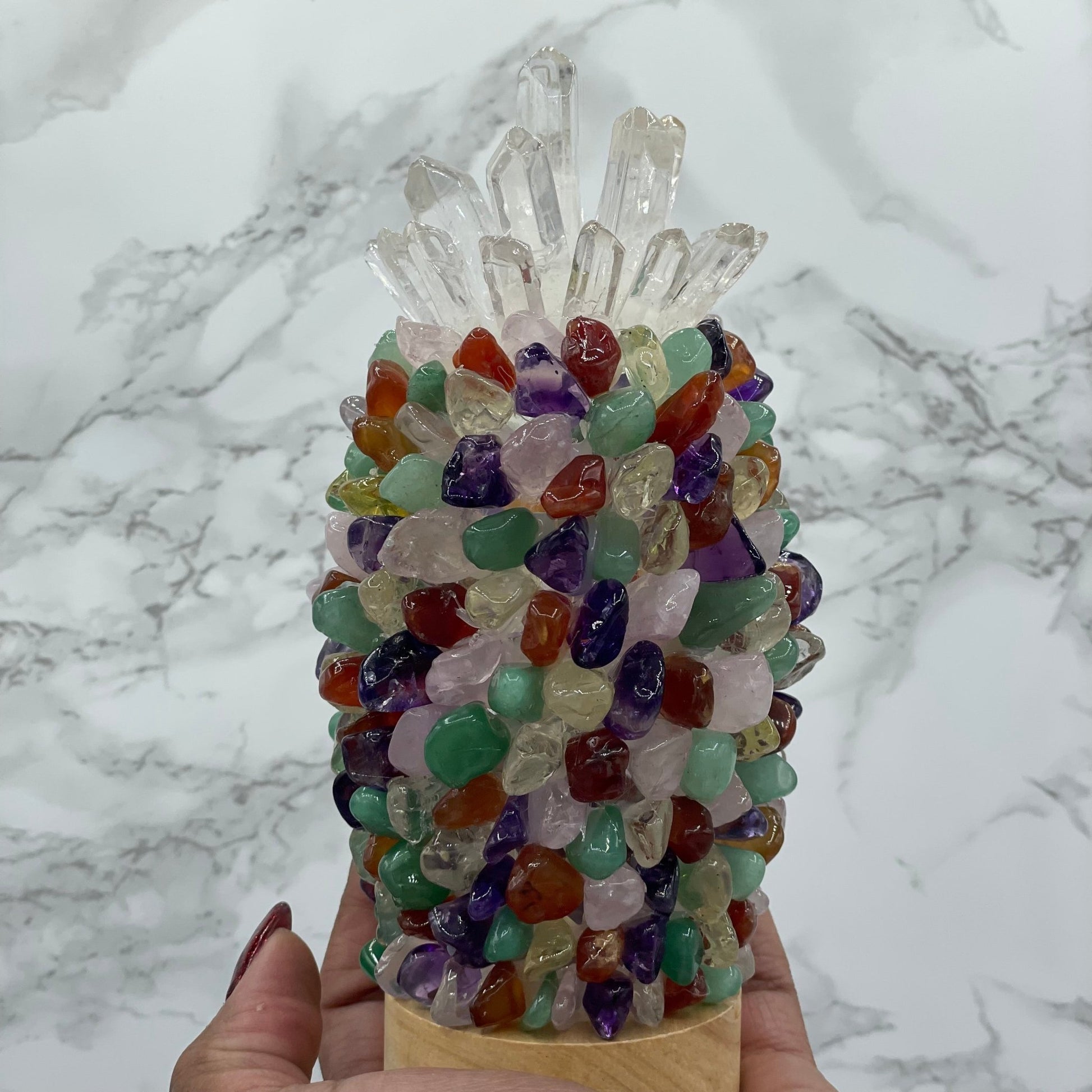 Crystal Pineapple USB Lamp - Sage & Magic
