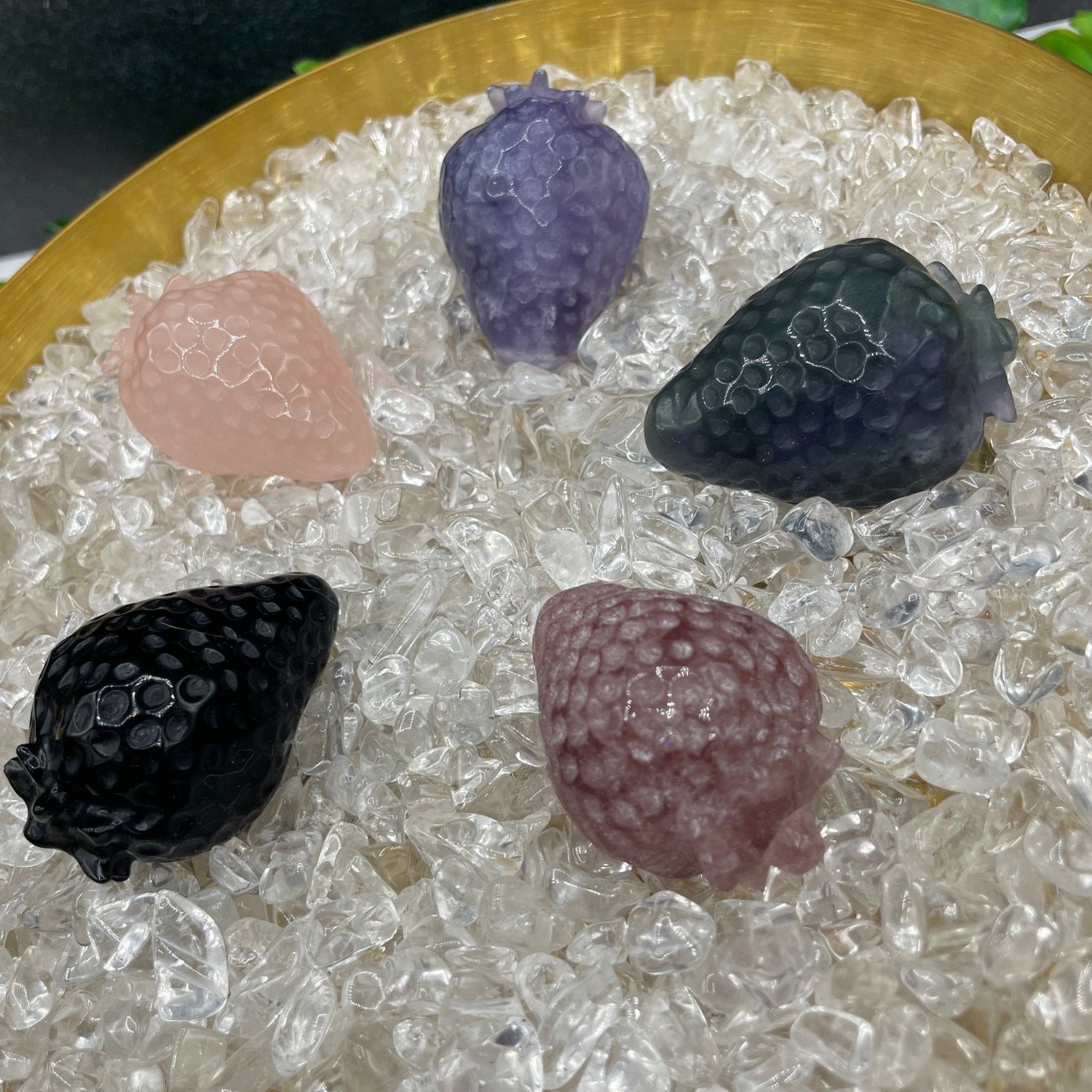 Crystal Strawberry (Rose, Obsidian, Strawberry Quartz, or Fluorite) - Sage & Magic