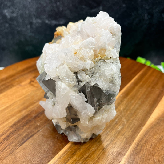 Cubic Fluorite on Calcite - Sage & Magic