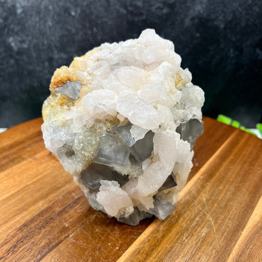 Cubic Fluorite on Calcite - Sage & Magic