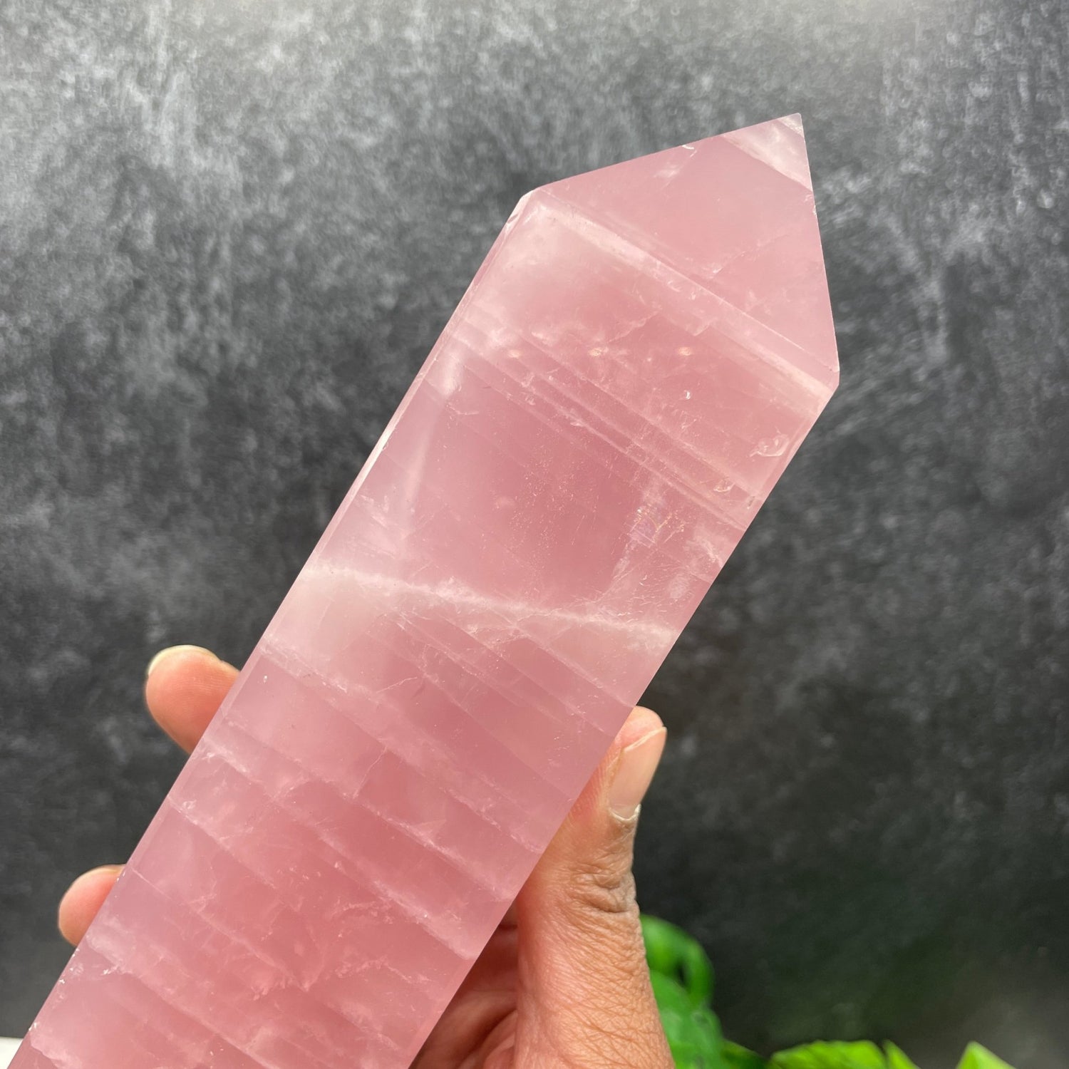 Deep Pink HQ Rose Quartz 4 Sided Tower - Sage & Magic