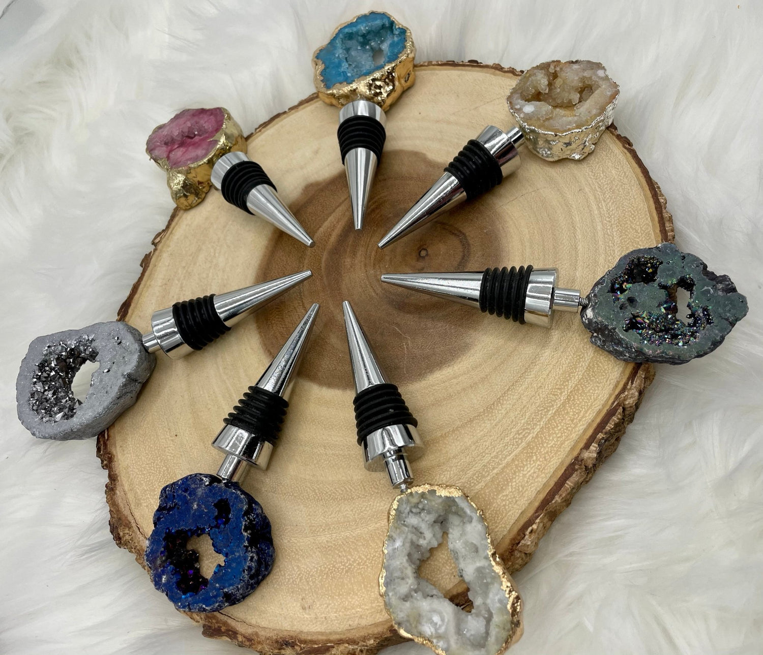 Druzy Agate Wine Stopper - Sage & Magic