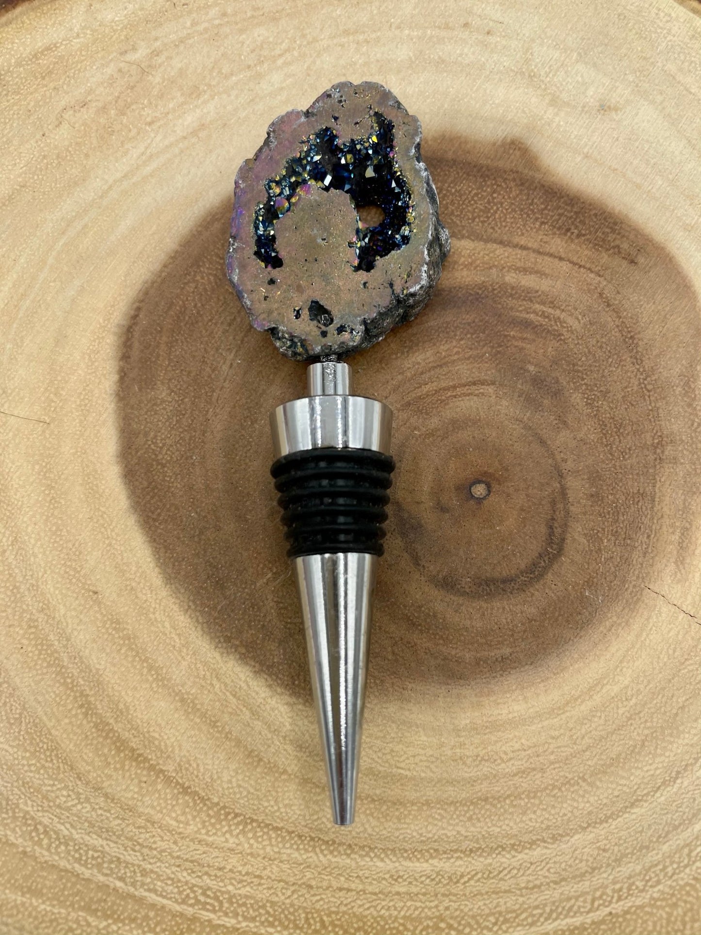 Druzy Agate Wine Stopper - Sage & Magic