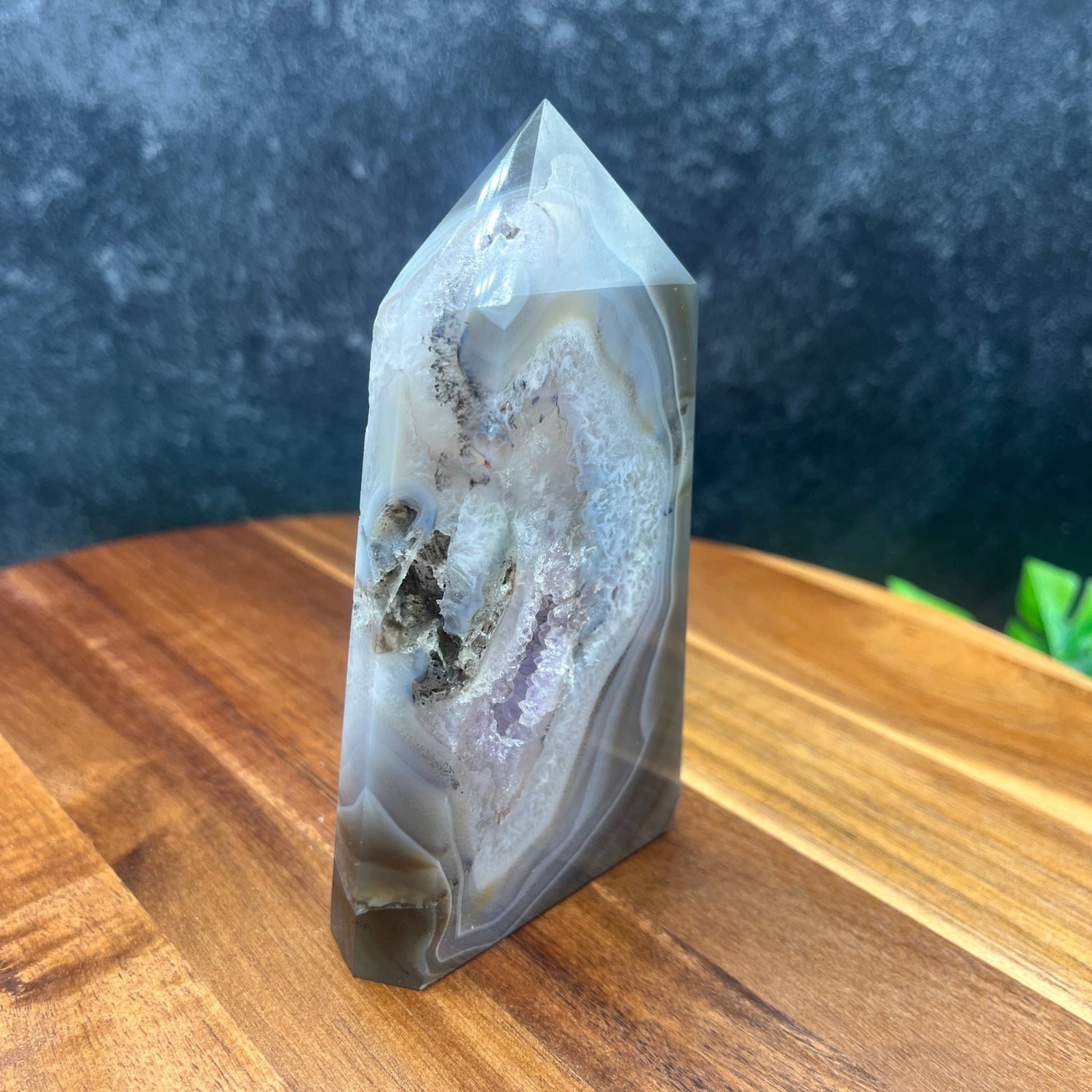 Druzy Amethyst in Agate Tower - Sage & Magic