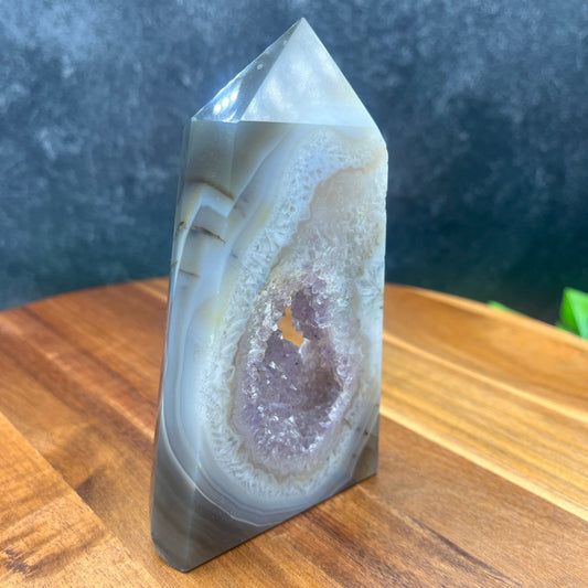 Druzy Amethyst in Agate Tower - Sage & Magic