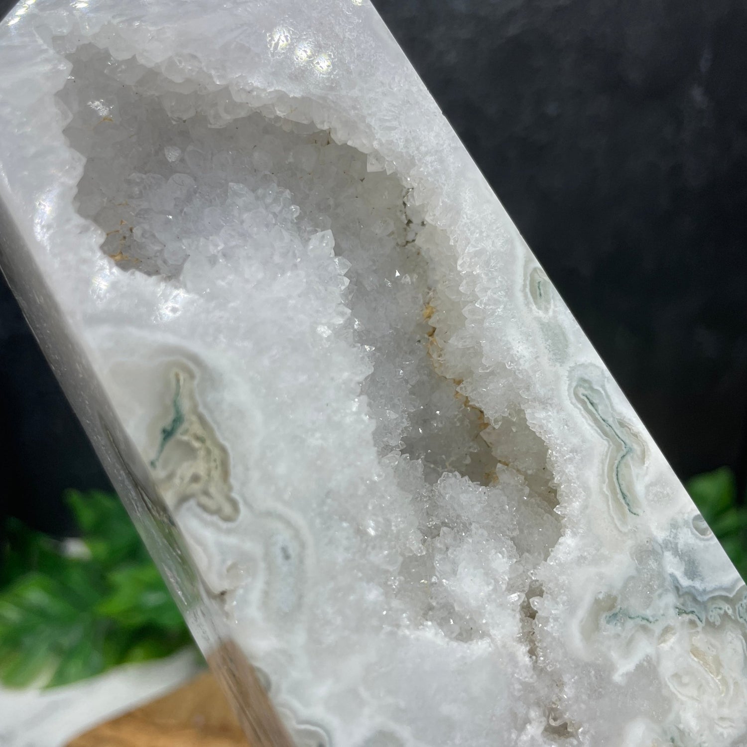 Druzy Moss Agate Tower - Sage & Magic