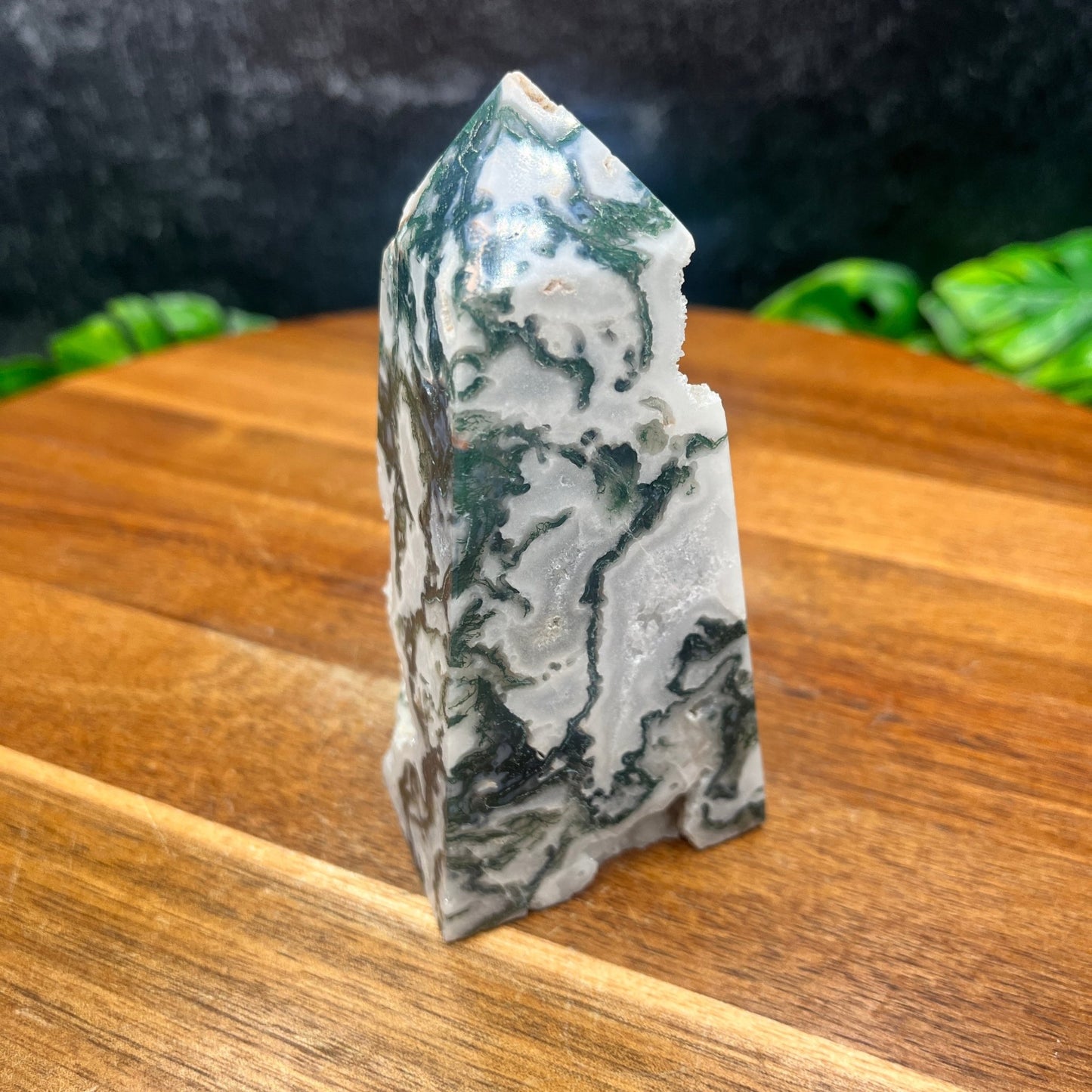 Druzy Moss Agate Tower - Sage & Magic