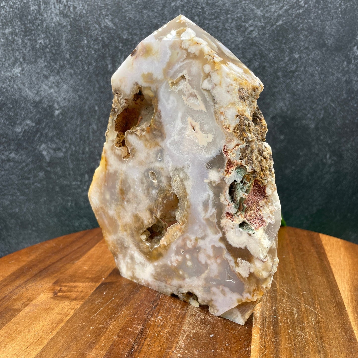 Druzy Pink Amethyst Flower Agate Slab Tower - Sage & Magic