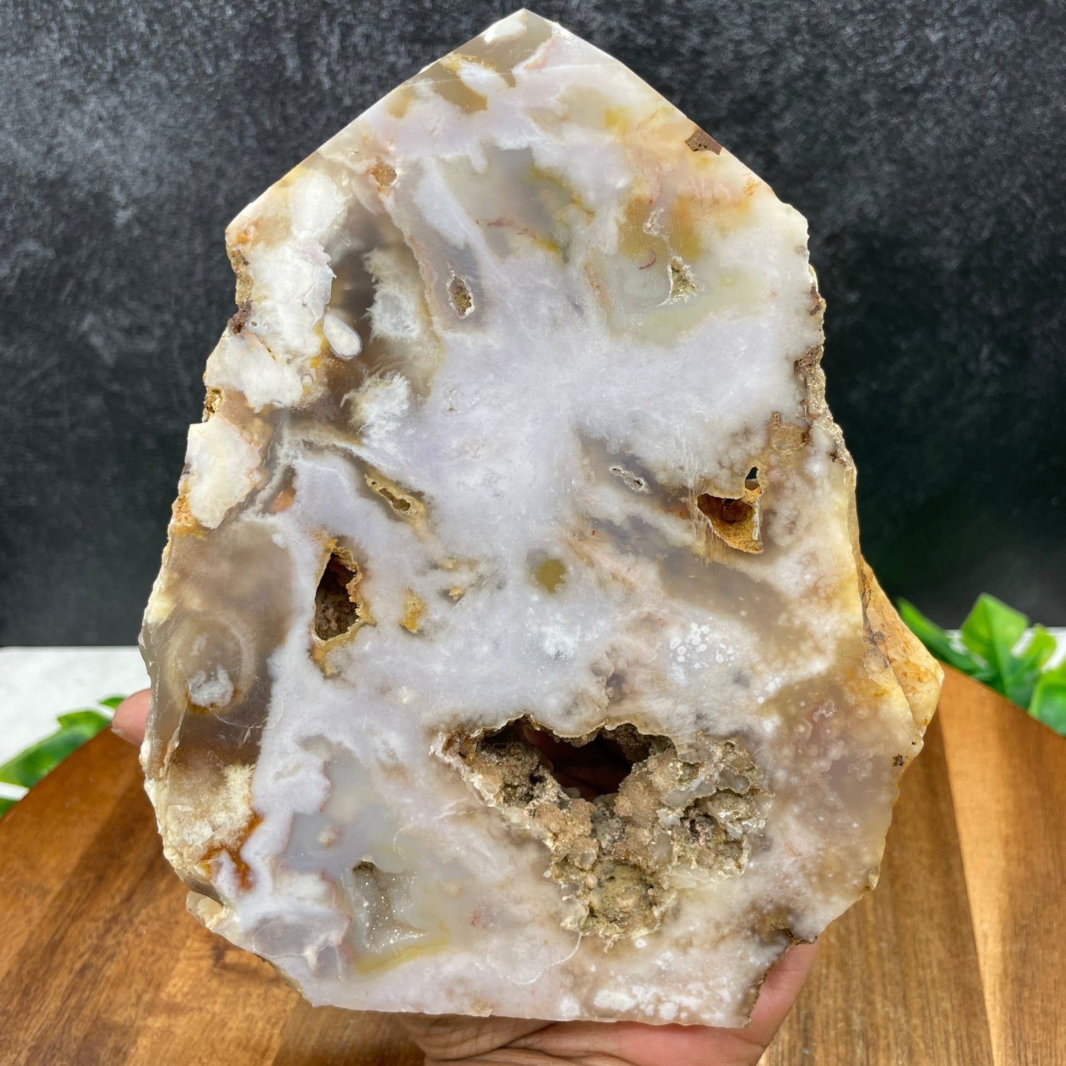 Druzy Pink Amethyst Flower Agate Slab Tower - Sage & Magic