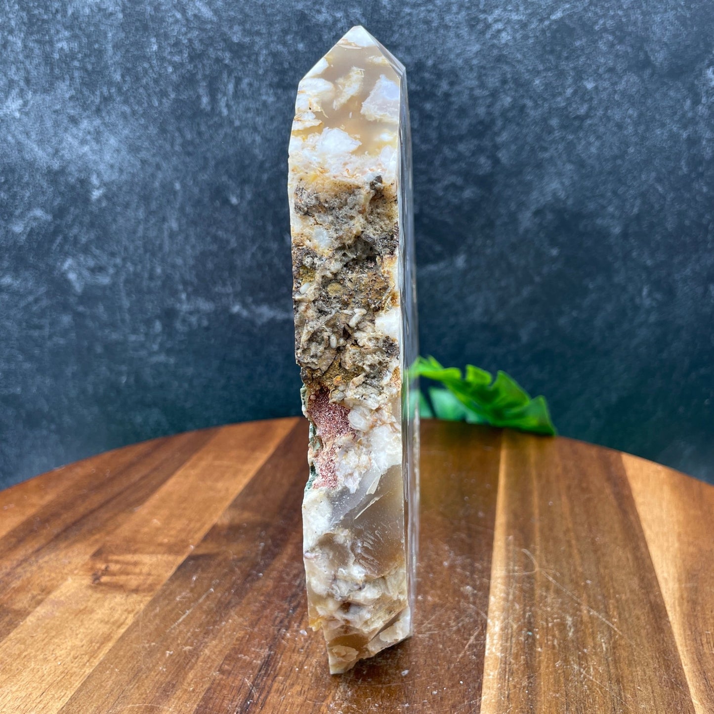 Druzy Pink Amethyst Flower Agate Slab Tower - Sage & Magic